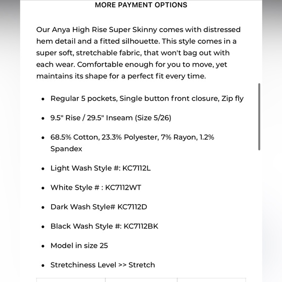 KANCAN sz 11/29
Anya High Rise Super Skinny Jeans dark wash - Picture 15 of 16